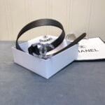 Chanel Belt With Double C Buckle Black Women Belt - Image 3
