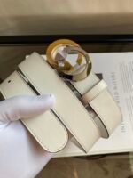 Gucci Belt With Interlocking G Buckle White GG, Women Belt ‎574807 - Image 2