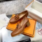 Hermes Dauphine 70 Loafer Brown For Women, Women's Shoes H212091Z - Image 4
