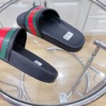 Gucci Men's Slide Sandal With Web Black For Men 407345 - Image 2