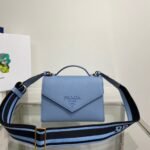 Prada Monochrome Saffiano Bag Blue 1BD317_2ERX_F02TG_V_3O3 - Image 4