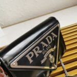 Prada Brushed Shoulder Bag Black - Image 2