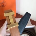 Hermes Mini Constance Guillochee Belt Buckle & Reversible Brown - Image 2