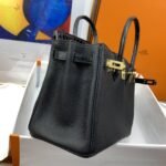 Hermes Birkin Nata Togo Leather Black For Women Gold Toned Hardware 10in/25cm - Image 3