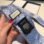 Gucci GG Pattern Silk Tie Sky Blue GG Men Tie 456520 4B002 4968 - Image 5