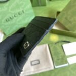 Gucci Signature Card Case Black Metal Hardware For Men 4in/10cm GG ‎473927 CWC1N 1000 - Image 3