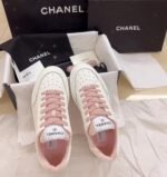 Chanel Sneakers White/Pink For Women, Women's Shoes 0.4in/1cm G39225 - Image 2