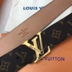 Louis Vuitton Initiales LV Belt Monogram Canvas Gold Toned Hardware, LV Belt - Image 5