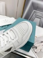Prada Downtown Perforated Sneakers White/Black For Women 1.2in/30mm PRD 1E792M_3LJ6_F0964_F_030 - Image 3