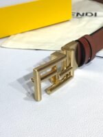 Fendi Belt Brown FF Women Belt 7C034470 - Image 6