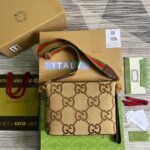 Gucci Jumbo GG Messenger Bag Camel And Ebony Jumbo 703468 92THF 1000 - Image 9