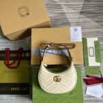 Gucci Marmont Half Moon Shaped Mini Bag White 699514 DTDHT 9022 - Image 3