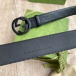 Gucci Signature Belt Black GG, Gucci Belt 411924 - Image 6