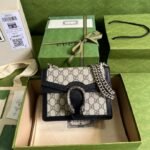 Gucci Dionysus Mini Shoulder Bag 7.9in/ 20cm Beige/ Blue GG Supreme Canvas Palladium Hardware For Women - Image 4