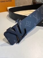 Louis Vuitton Shake Reversible LV Belt Monogram Eclipse Canvas Black Metal Hardware LV Belt - Image 4