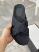 Gucci Men’s GG Crisscross Slide Sandals Black For Men 429362 - Image 3