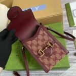Gucci Horsebit 1955 Mini Bag Beige And Burgundy 625615F6B3G9865 - Image 9