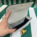 Prada Embleme Saffiano Shoulder Bag 8.6in/ 22cm White Gold Hardware For Women 1BD320_2A4A_F0009_V_UTO - Image 8