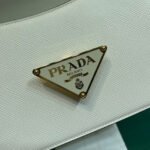 Prada Embleme Saffiano Shoulder Bag 8.6in/ 22cm White Gold Hardware For Women 1BD320_2A4A_F0009_V_UTO - Image 9