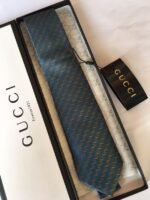 Gucci G Silk Jacquard Tie Blue GG Men Tie - Image 2