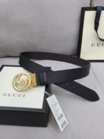 Gucci Belt With Interlocking G Buckle Black