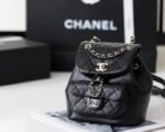 Chanel Backpack 7in/ 18cm Black Gold Hardware For Women - Image 4