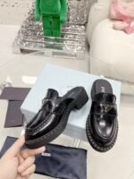 Prada Chocolate Brushed Mules Black For Women 1.6in/40mm PRD - Image 8