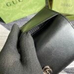 Gucci GG Marmont Card Case Black with Silver Hardware 4.5in/11cm GG 428737 0YK0N 1000 - Image 3