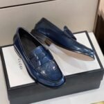 Gucci Men's GG Embossed Loafers Horsebit Blue For Men 699501 - Image 3