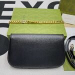 Gucci Blondie Medium Shoulder Bag 11in/ 28cm Black Gold Hardware For Women‎ 699268 UXX0G 1000 - Image 10