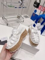 Prada Rubber Wedge Platform Sandals White For Women 2.9in/75mm PRD 1X853M_3LLP_F0009_F_B075 - Image 8
