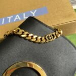 Gucci Blondie Medium Shoulder Bag 11in/ 28cm Black Gold Hardware For Women‎ 699268 UXX0G 1000 - Image 14