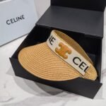 Celine Sedge Summer Hat Brown Celine Hat - Image 2