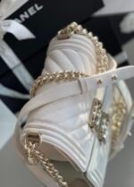 Chanel Mini Boy Flapbag White - Image 3