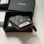 Chanel Zipped Coin Purse Black Bag For Women 10.9cm/4.3in - Image 8