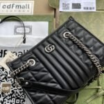 Gucci GG Marmont Small Tote Bag Black 681483 UM8BN 1000 - Image 9