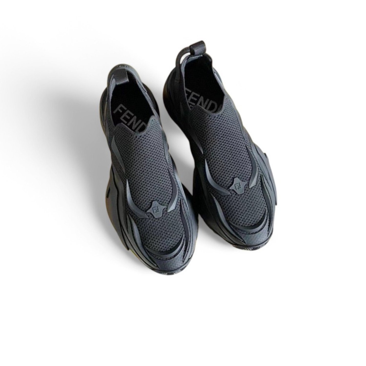 fendi-fd-flow-running-sneakers-5.jpg Fendi Flow Black Sneakers For Men 7E1504AHI8F0ABB - Image 1