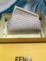 Fendi First Small Shoulder Bag 10in/ 26cm Pink Gold Hardware For Women - Image 4
