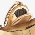 Fendi Spy Small Top Handle Bag 12.6in/ 32cm Beige Gold Hardware For Women 8BR838AYCTF1I73 - Image 8
