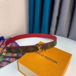 Louis Vuitton LV Initiales Reversible Belt Monogram Canvas M0322T