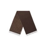 Gucci GG Pattern Scarf Dark Brown 200cm/79in For Women