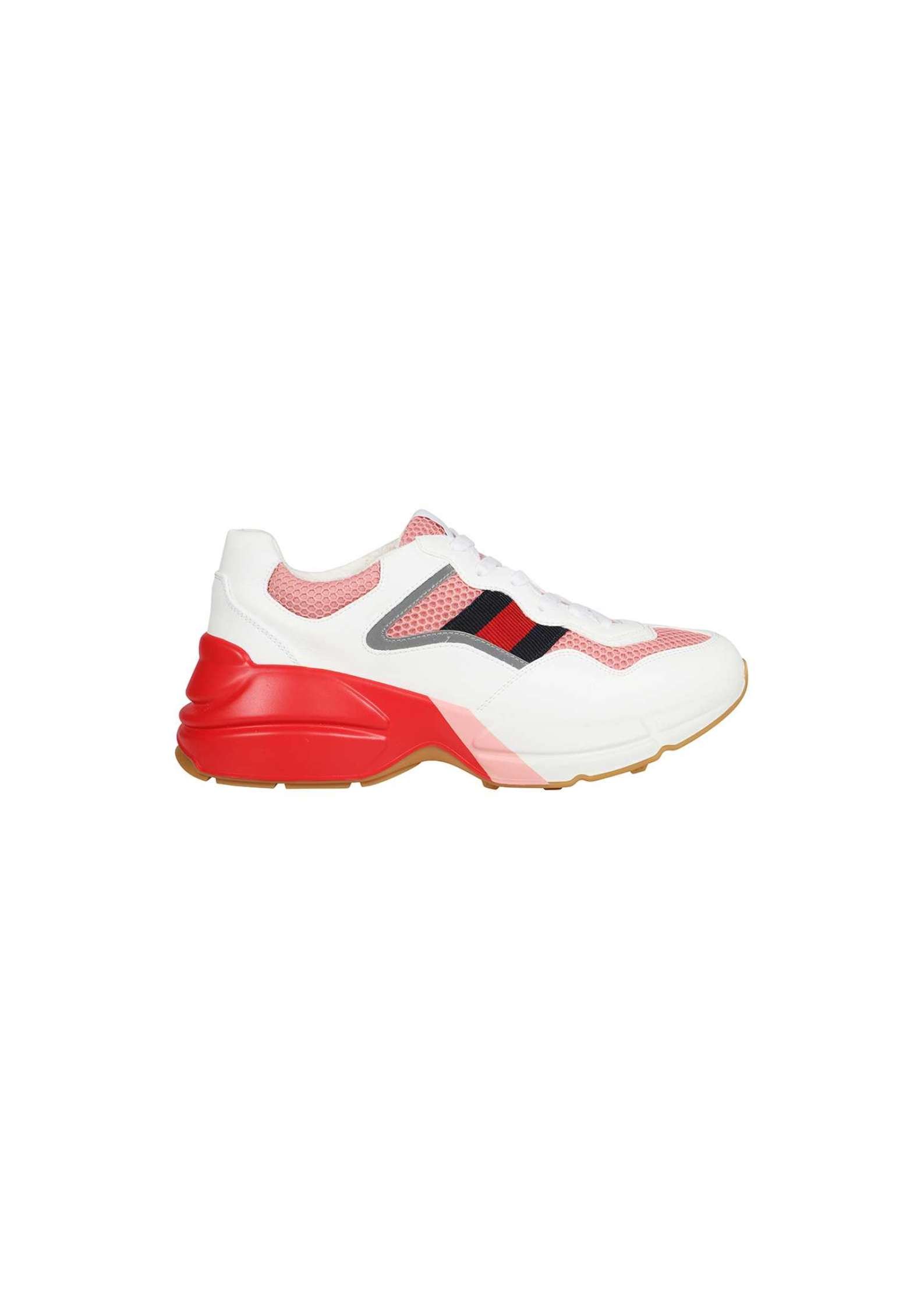 xr:d:DAFo9GEokHM:5,j:5024162273304944008,t:23071807 Gucci GG Rhyton Sneaker Pink And Red For Men - Image 1