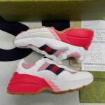 Gucci GG Rhyton Sneaker Pink And Red For Men - Image 5