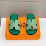 Hermes Izmir Sandals Green For Men - Image 3