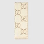 Gucci GG Jacquard Scarf Ivory And Beige 70.8in/180cm ‎774419 3GAMQ 9778 - Image 3