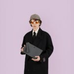 Gucci GG Marmont Pouch 12in/30.5cm Grey Black Hardware For Men 475317 1T56F 1126 - Image 2
