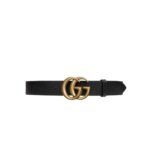Gucci GG Marmont Wide Belt 38mm Black 406831 DJ20T 1000