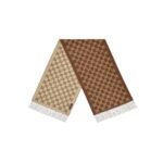 Gucci GG Scarf Brown And Beige 74.8in/190cm ‎812317 3GAC0 2379