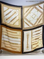 Gucci Heritage Print Silk Scarf Dark Brown And Beige 140cm/55in For Women - Image 3