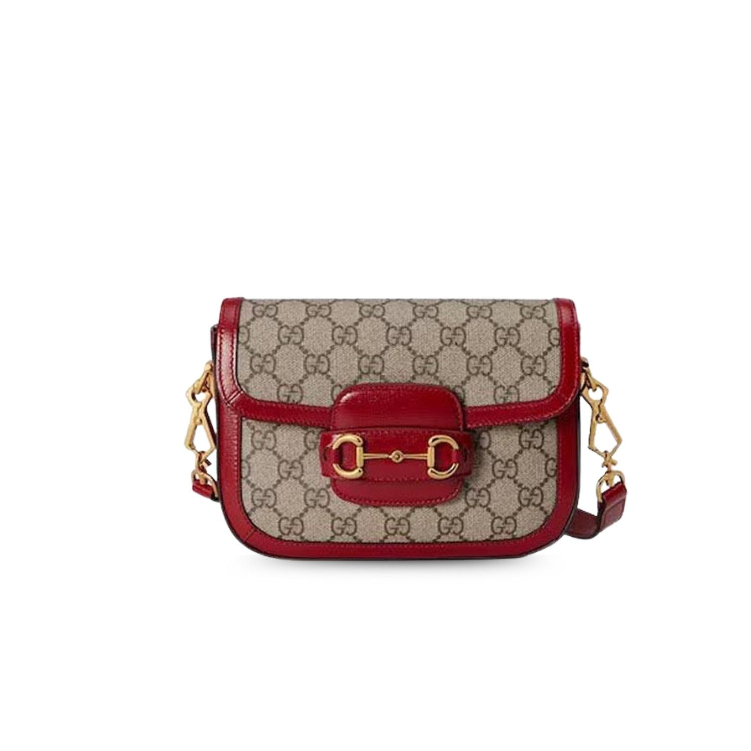 gucci-horsebit-1955-gg-mini-bag-1.jpg Gucci Horsebit 1955 GG Mini Bag Red - Image 1